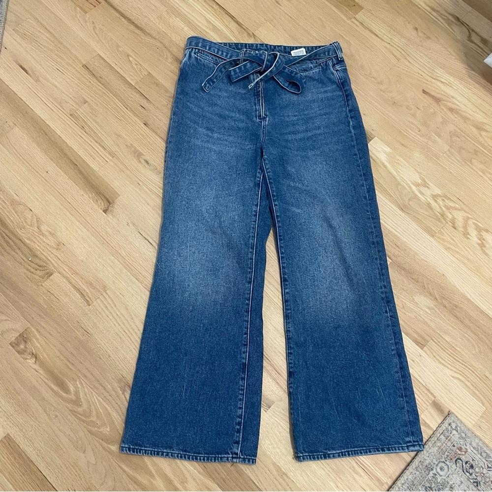 H&M Wide Leg High Waisted Jeans - Denim blue Size 32 - Picture 2 of 9